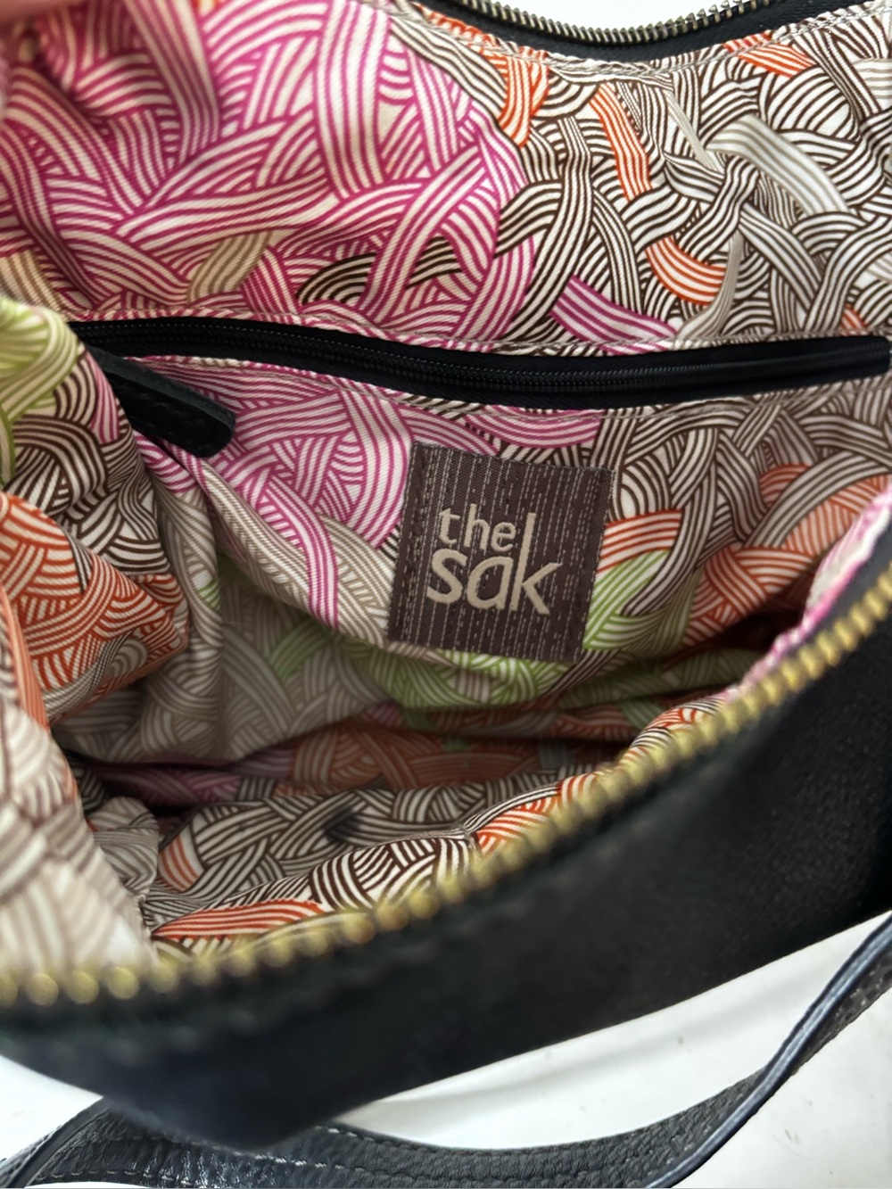 The Sak Black Pebbled Leather Shoulder Bag - Picture 8 of 10